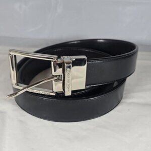 Michael Kors Black Leather Buckle Belt 36" Unisex Adult Accessories